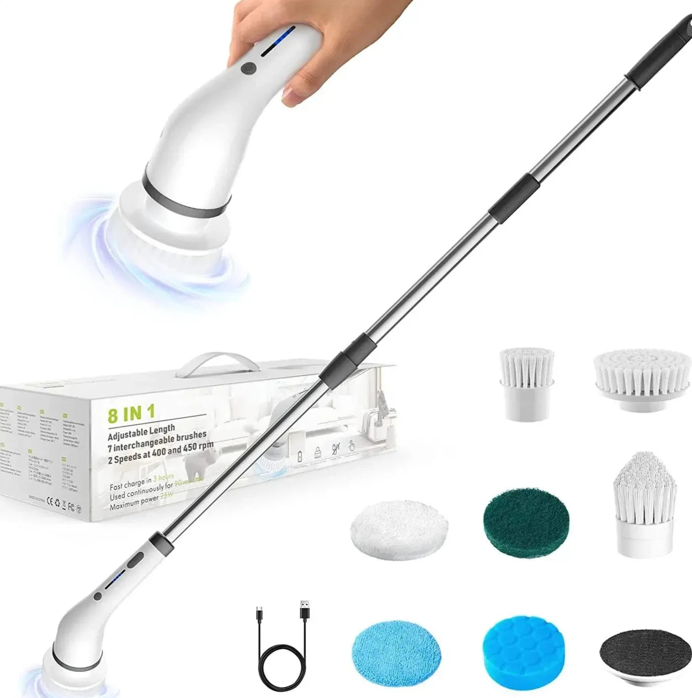 8-in-1 USB Electric Cleaning Brush