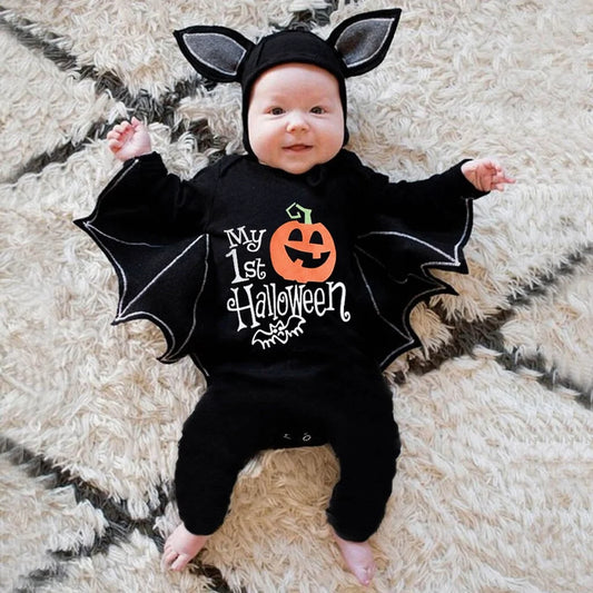 Halloween vampire bat Costume Romper for Babies