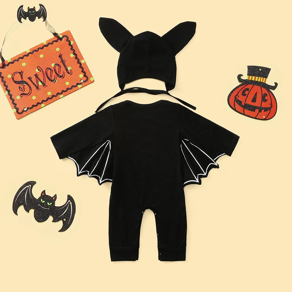 Halloween vampire bat Costume Romper for Babies