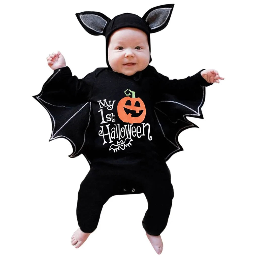 Halloween vampire bat Costume Romper for Babies